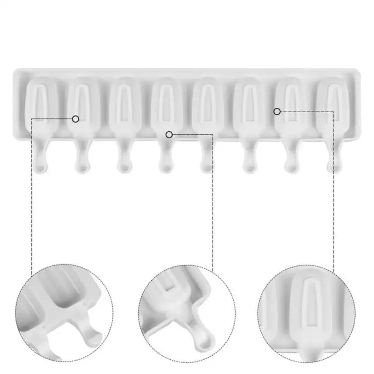 8 Even Silicone Ice Cream Mold Creative Handmade Ice Cube Mold 8 Even Ice Cream Mold - 8 Even Ice Cream Mold