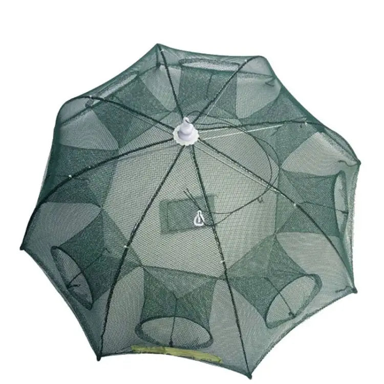 8 Holes Automatic Foldable Fishing Net Nylon Shrimp Crab Minnow Trap Fish Cast Net Fishing Tackle 8 Holes - 8 Holes
