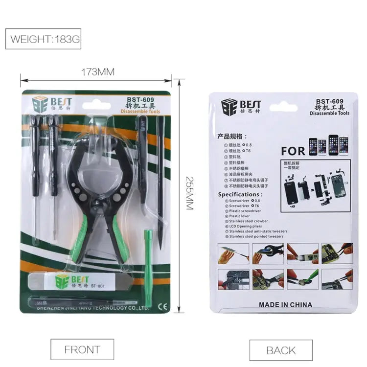 8 in 1 BEST BST-609 Cell Phone Repair Tool Kit Opening Tools BST-609 - BST-609
