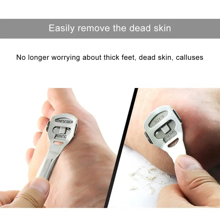 8 in 1 Dead Hard Skin Callus Remover Scraper Pedicure Rasp Tools Portable Cuticle Pusher Nail Foot Care Tool 8 in 1 - 8
