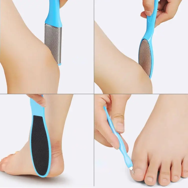 8 in 1 Dead Hard Skin Callus Remover Scraper Pedicure Rasp Tools Portable Cuticle Pusher Nail Foot Care Tool 8 in 1 - 8