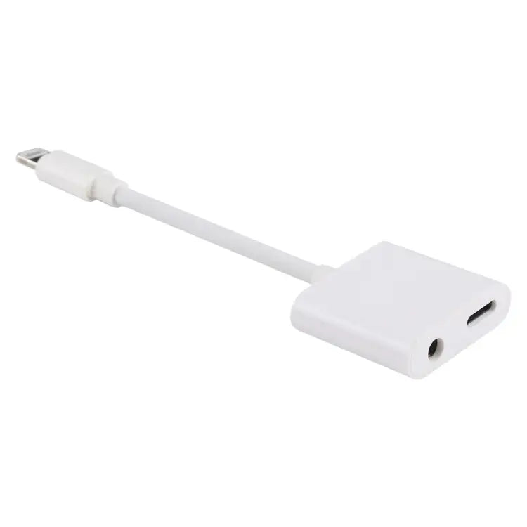 8 Pin Female + 3.5mm Audio Female to 8 Pin Male Charging & Listening Converter Adapter