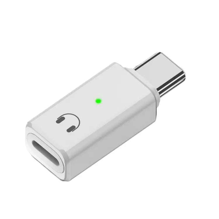 8 Pin Female to Type-C Male Adapter Hi-Fi Audio Sound Card Connector Charging + Audio - Charging + Audio / White
