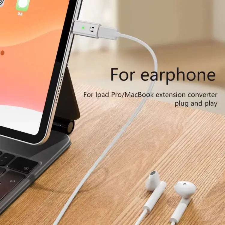 8 Pin Female to Type-C Male Adapter Hi-Fi Audio Sound Card Connector Charging + Audio - Charging + Audio / White