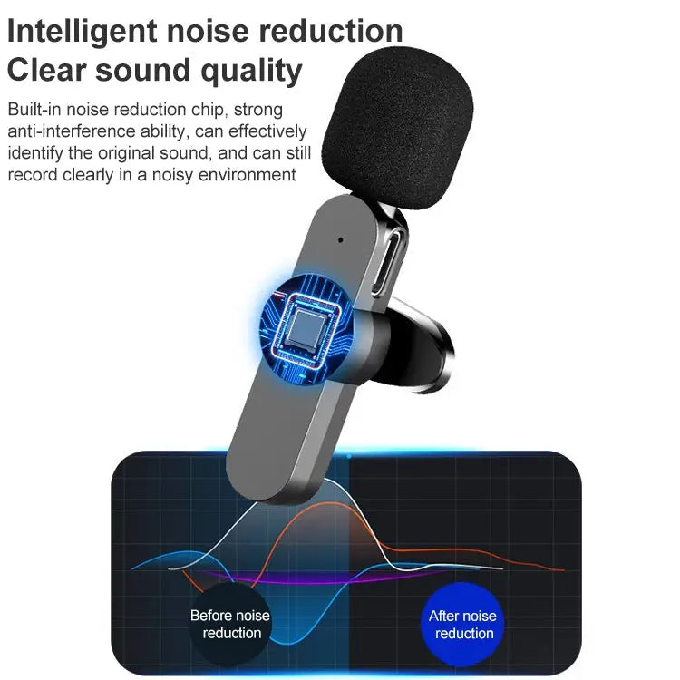 8 Pin Interface Live Broadcast Wireless Lavalier Microphone - 8 Pin
