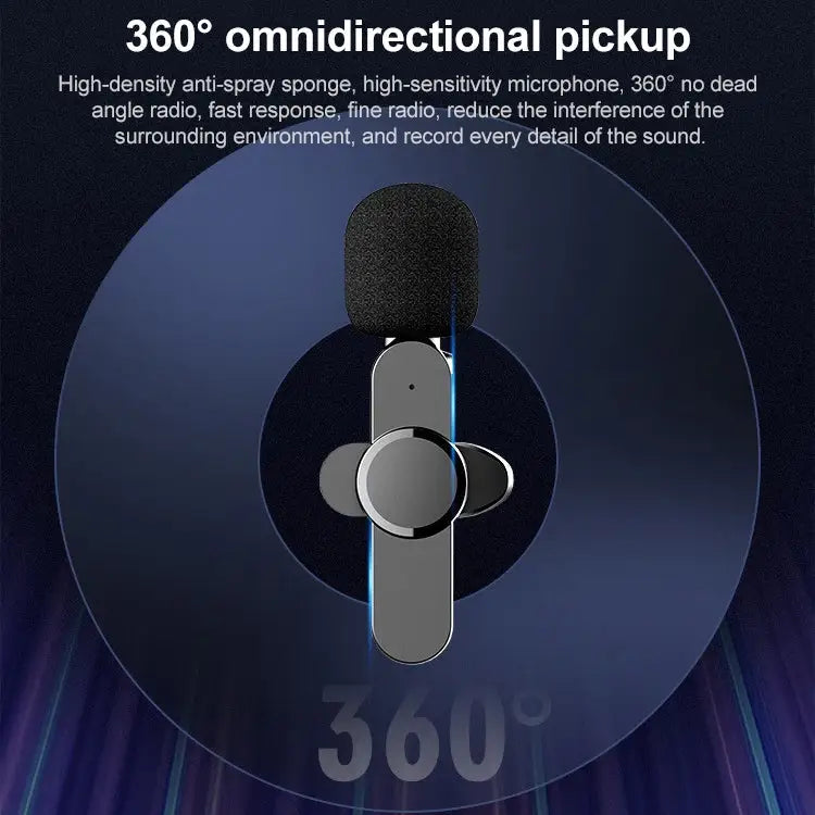 8 Pin Interface Live Broadcast Wireless Lavalier Microphone - 8 Pin