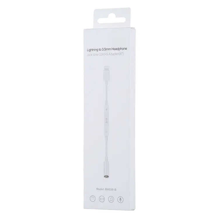8 Pin Male to 3.5mm Female Headphone Jack Wire Control Bluetooth Audio Adapter Support Music Calls Volume Control