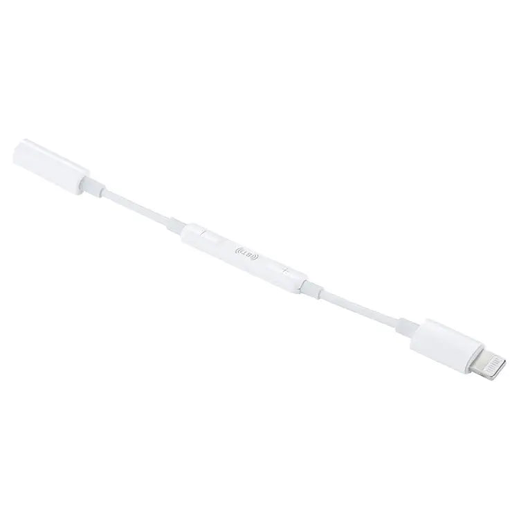 8 Pin Male to 3.5mm Female Headphone Jack Wire Control Bluetooth Audio Adapter Support Music Calls Volume Control