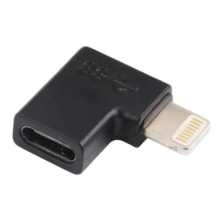8 Pin Male to USB-C / Type-C Female Elbow Charging Adapter 8 Pin Male to USB-C / Type-C Female - 8 Pin Male to USB-C