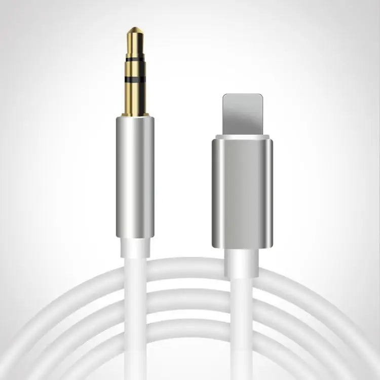 8 Pin to 3.5mm AUX Audio Adapter Cable Length: 1m - White