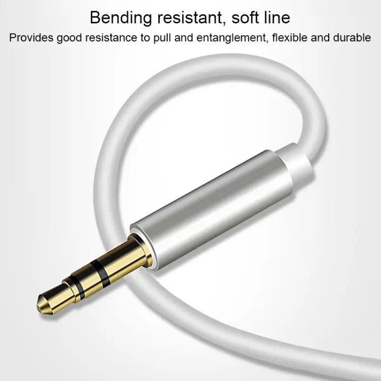 8 Pin to 3.5mm AUX Audio Adapter Cable Length: 1m - White