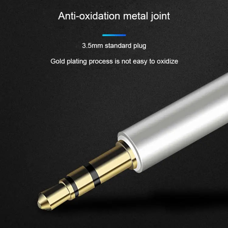 8 Pin to 3.5mm AUX Audio Adapter Cable Length: 1m - White