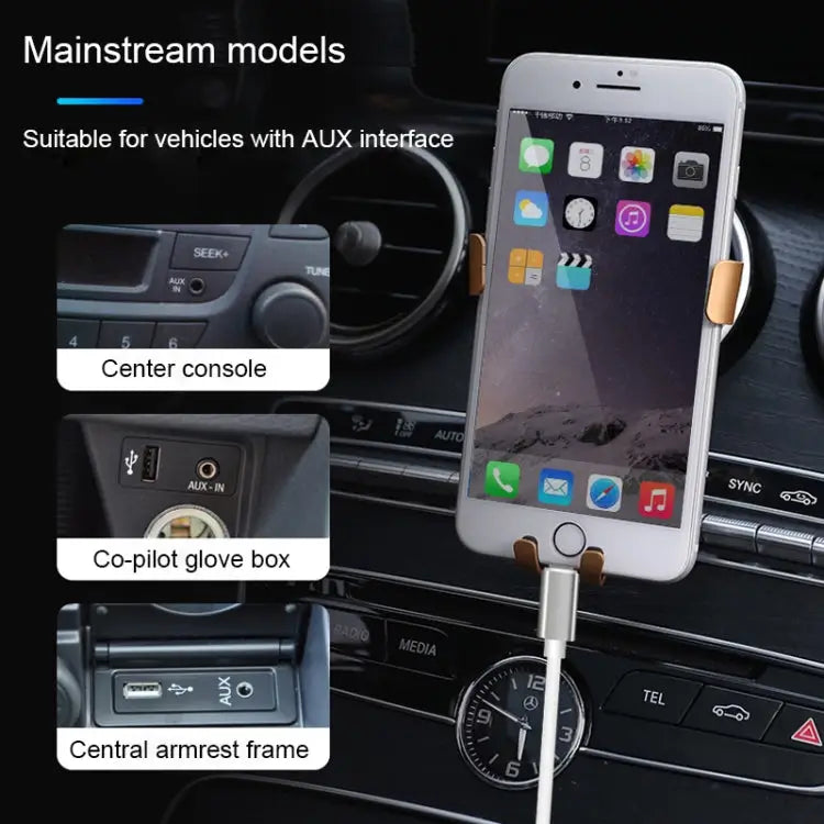 8 Pin to 3.5mm AUX Audio Adapter Cable Length: 1m - White