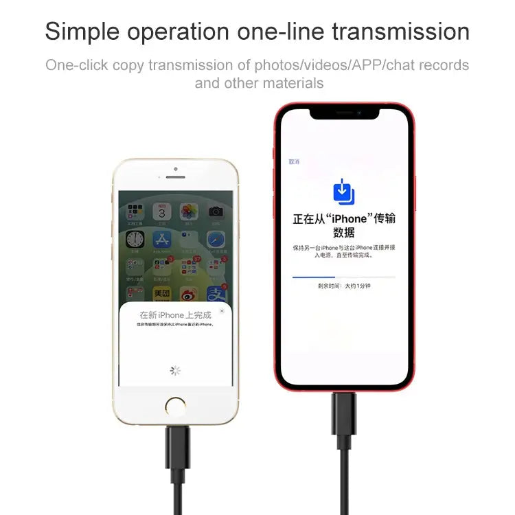 8 Pin to 8 Pin Data Migration Cable Support Charging Cable Length: 30cm