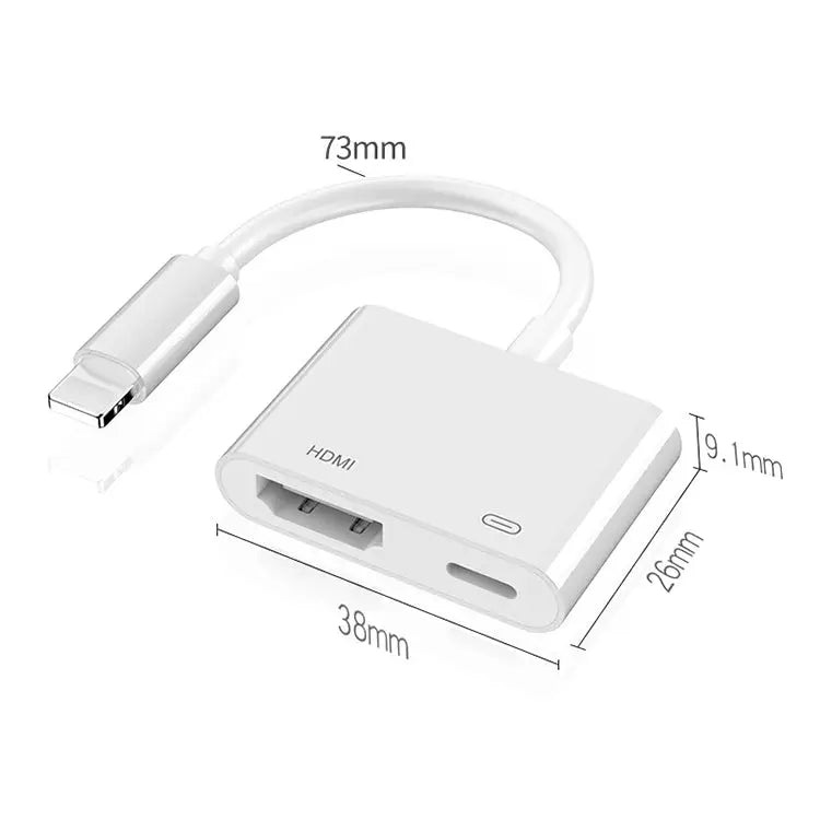 8 Pin to HDMI HDTV Projector Video Adapter Cable for iPhone - For iPhone 8 Pin