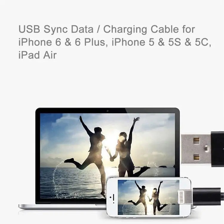 8 Pin to USB Sync Data / Charging Cable Cable Length: 13cm