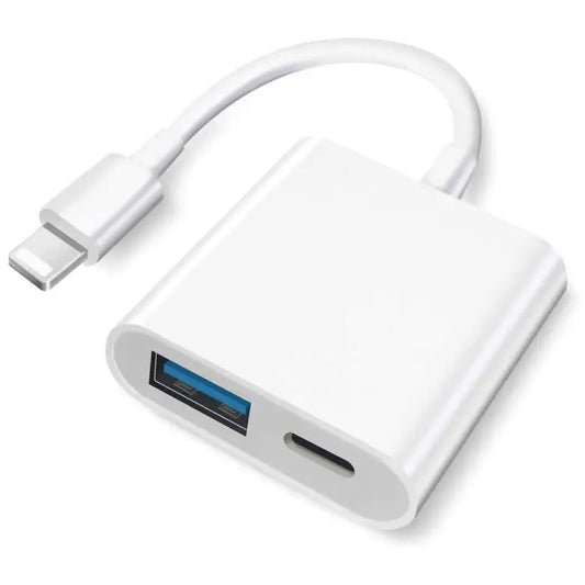 8 Pin To USB2.0 + 8 Pin Interface OTG Sdapter Support IOS System