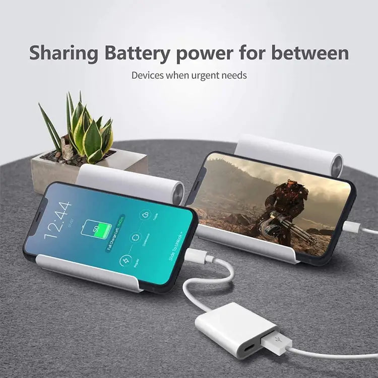 8 Pin To USB2.0 + 8 Pin Interface OTG Sdapter Support IOS System