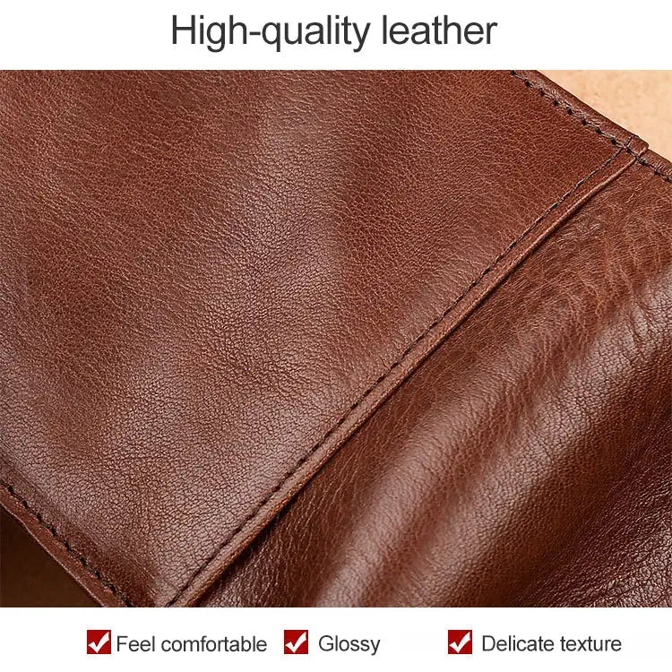 8016 Retro Cowhide Leather Multiple Card Slots Wallet for Men with Removable Card Holder 8016 - 8016