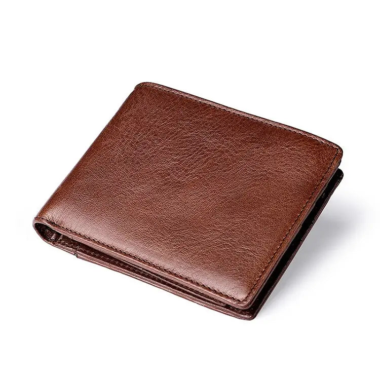 8016 Retro Cowhide Leather Multiple Card Slots Wallet for Men with Removable Card Holder 8016 - 8016