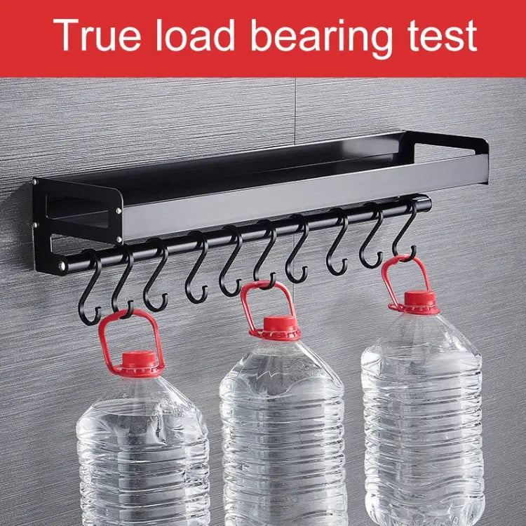 80cm Kitchen Multi-function Wall Hanging Holder Seasoning Storage Rack 80cm(Silver) - 80cm(Silver)