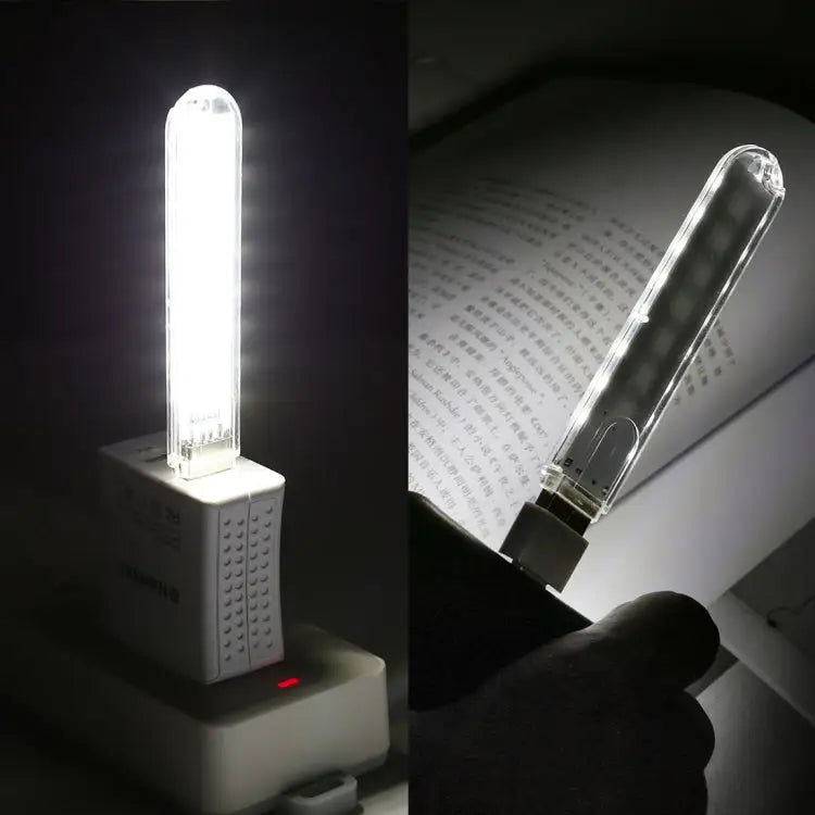 8LEDs 5V 200LM USB LED Book Light Portable Night Light with Micro Adapter with Micro Adapter