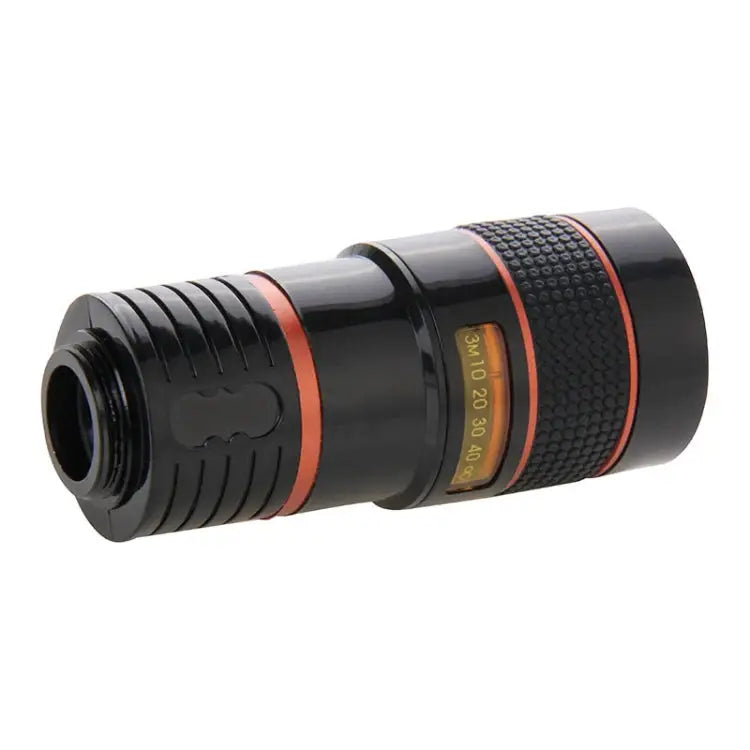 8X Zoom Telescope Telephoto Camera Lens with Clip - Black
