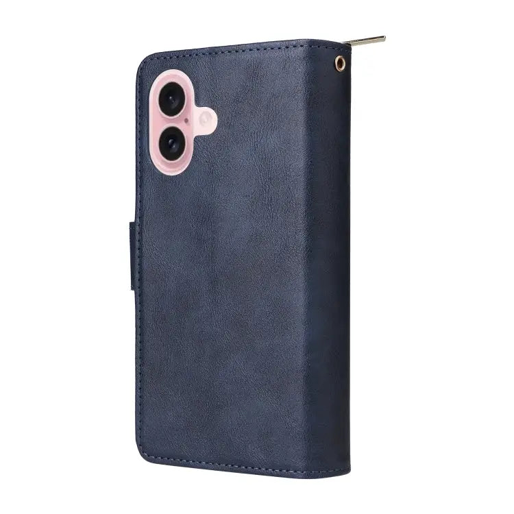 9 Card Slots Zipper Wallet Bag Leather Phone Case
