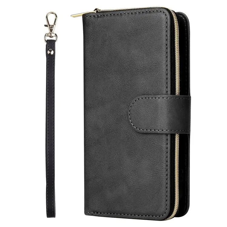 9 Card Slots Zipper Wallet Bag Leather Phone Case For iPhone 13 mini For iPhone 13 For iPhone 13 Pro For iPhone 13 Pro