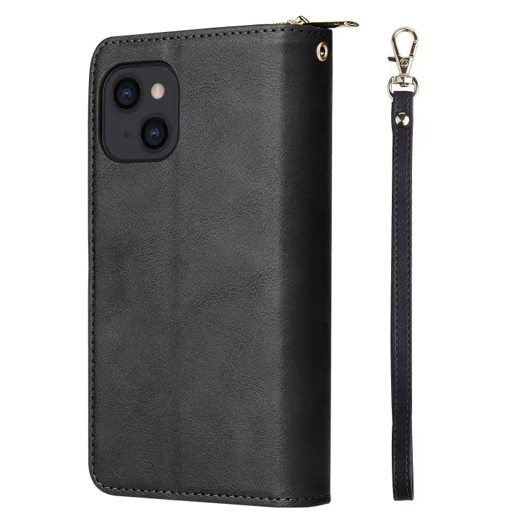 9 Card Slots Zipper Wallet Bag Leather Phone Case For iPhone 14 For iPhone 14 Plus For iPhone 14 Pro For iPhone 14 Pro