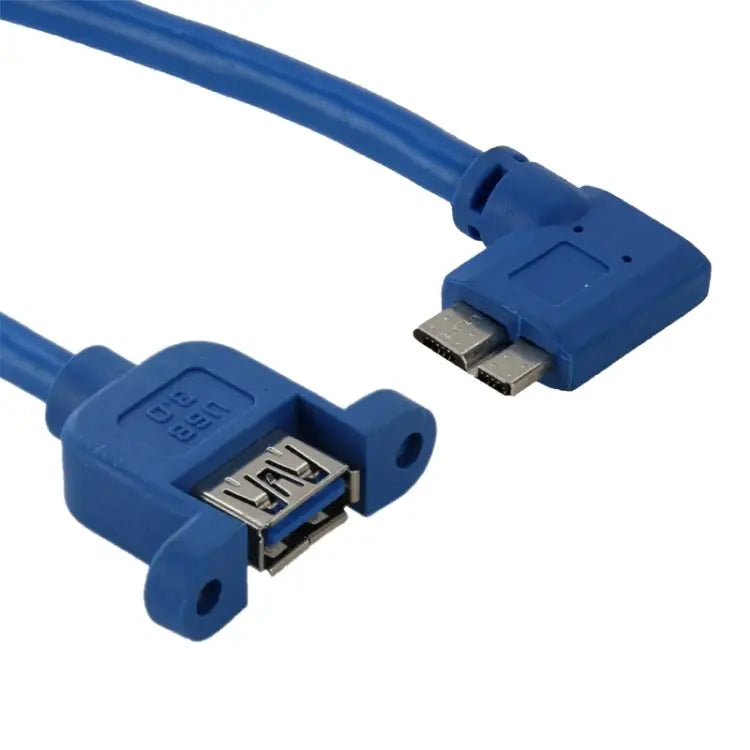 90 Degree Left Turn USB 3.0 Micro-B Male to USB 3.0 Female OTG Cable for Tablet / Portable Hard Drive Length: 30cm