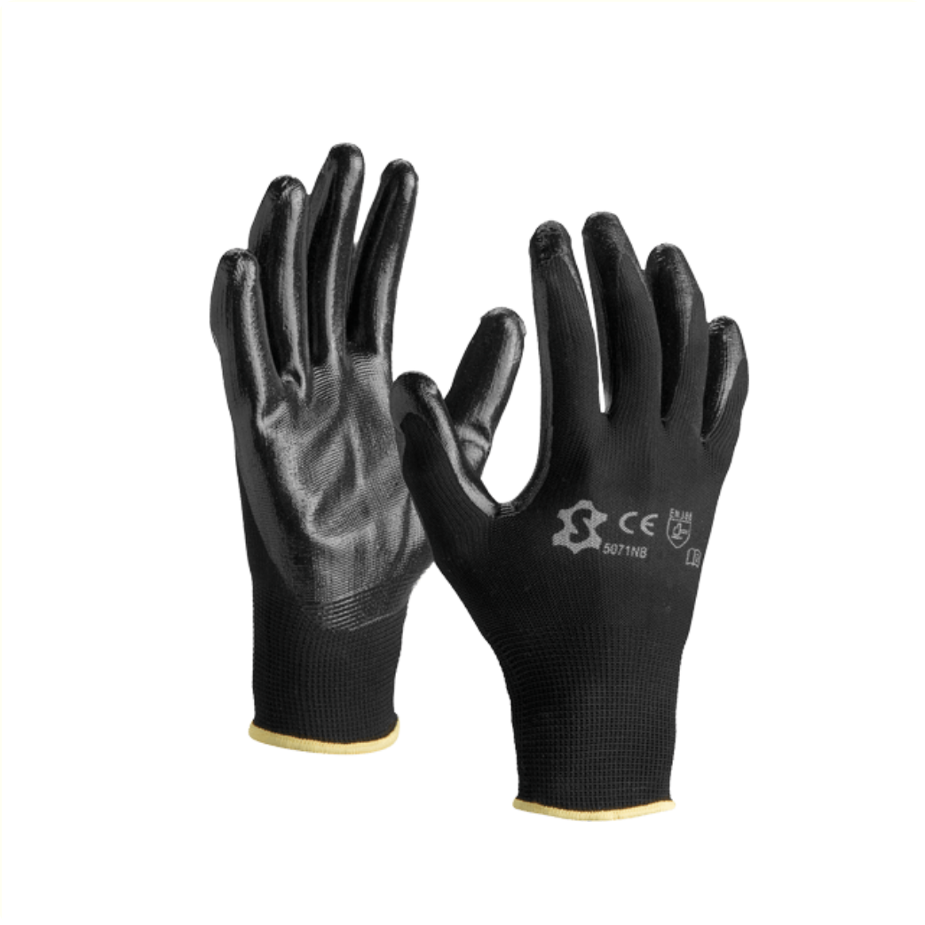 CG1201A Handschoen Nitril Polyester 8/L