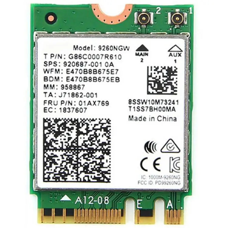 9260NGW Brand New for Intel Dual Band Wireless-AC 9260AC Bluetooth 5.0 5G 1730Mbps Wifi Network Card PK 8265 / 7260