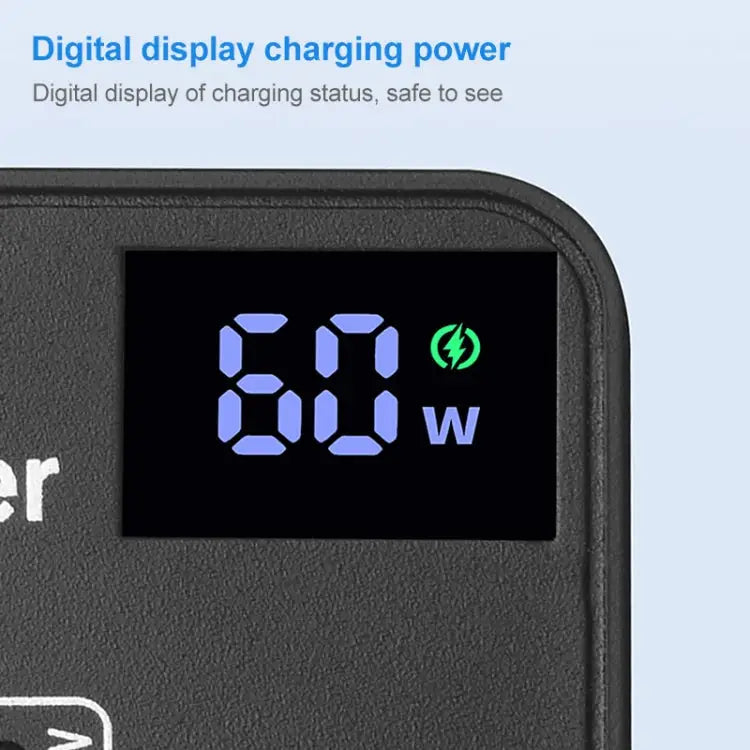 988A Multi-function DC 12V 5 Ports USB Digital Display Fast Charger - 988A