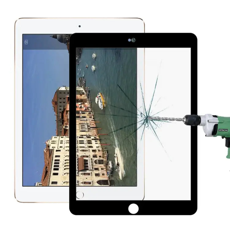 9H 10D Explosion-proof Tempered Glass Film for iPad 5 & 6 9.7 inch - Black