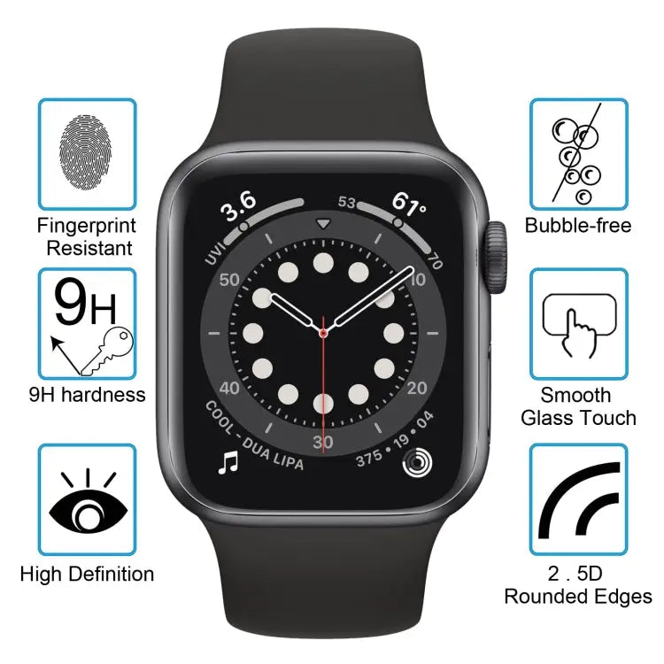9H 2.5D Tempered Glass Film for Apple Watch Series 5 / 4 44mm For Series 4 44mm(1 PC) - For Series 4 44mm(1 PC)
