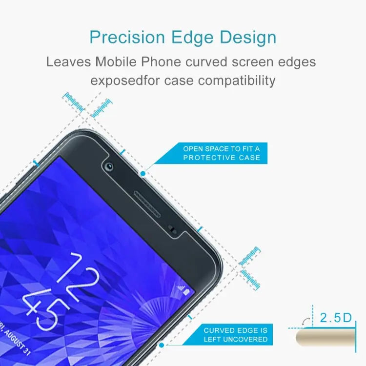 9H 2.5D Tempered Glass Film for Galaxy J7 (2018) For Galaxy J7 (2018) - For Galaxy J7 (2018)