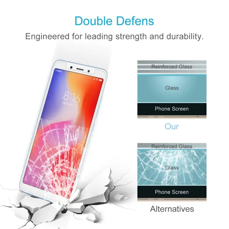 9H 2.5D Tempered Glass Film for Xiaomi Redmi 6A - For 6A (1 PCS)