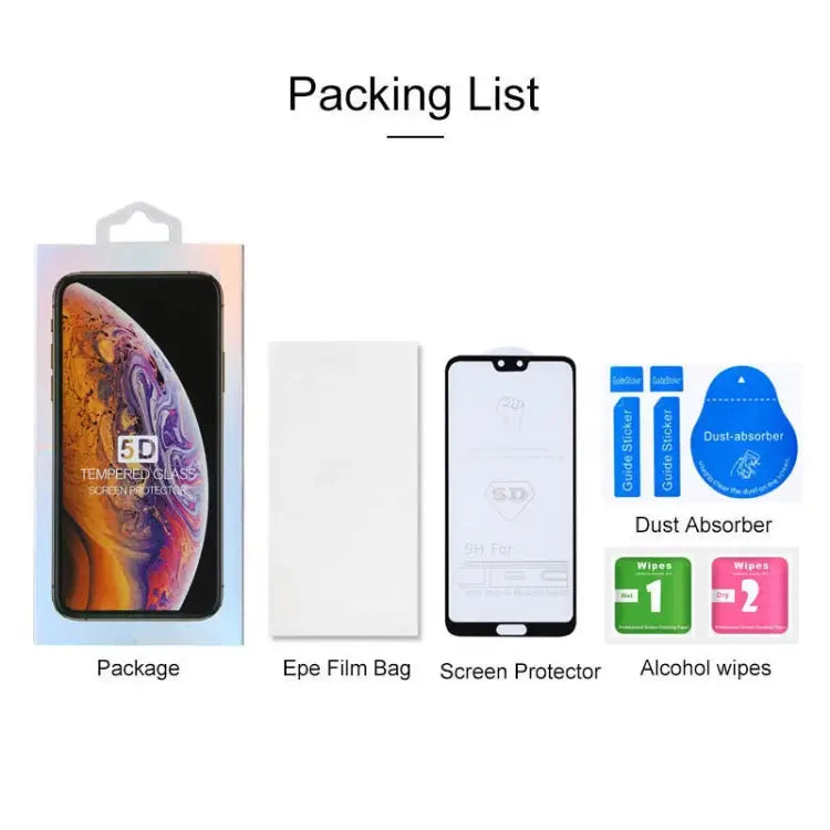 9H 5D Full Glue Full Screen Tempered Glass Film for Huawei P20 Pro For Huawei P20 Pro - For Huawei P20 Pro