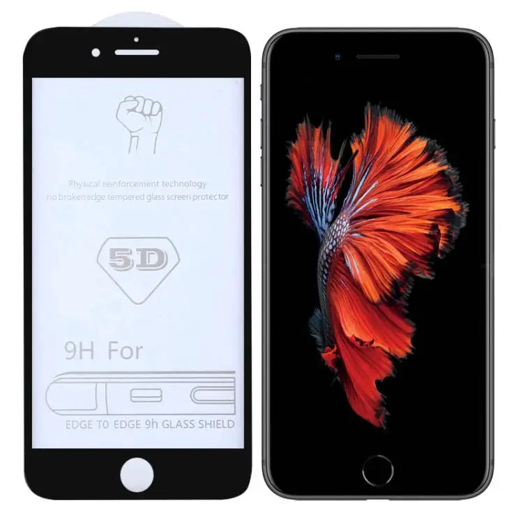 9H 5D Full Glue Full Screen Tempered Glass Film for iPhone 6 / 6s - For iPhone 6 / 6s (1 PC)