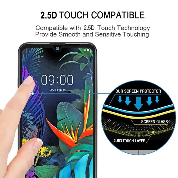 9H Full Screen Tempered Glass Film for LG X6 (2019) / Q60 / K50 For LG X6 (2019) / Q60 / K50 (1 PCS) - For LG X6 (2019)