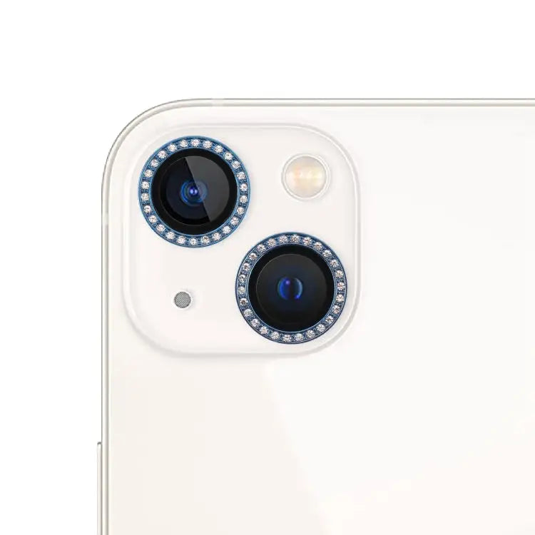 9H Point Drill Camera Lens Protector Circle For iPhone 13 - For iPhone 13 / Blue - Apple Accessories