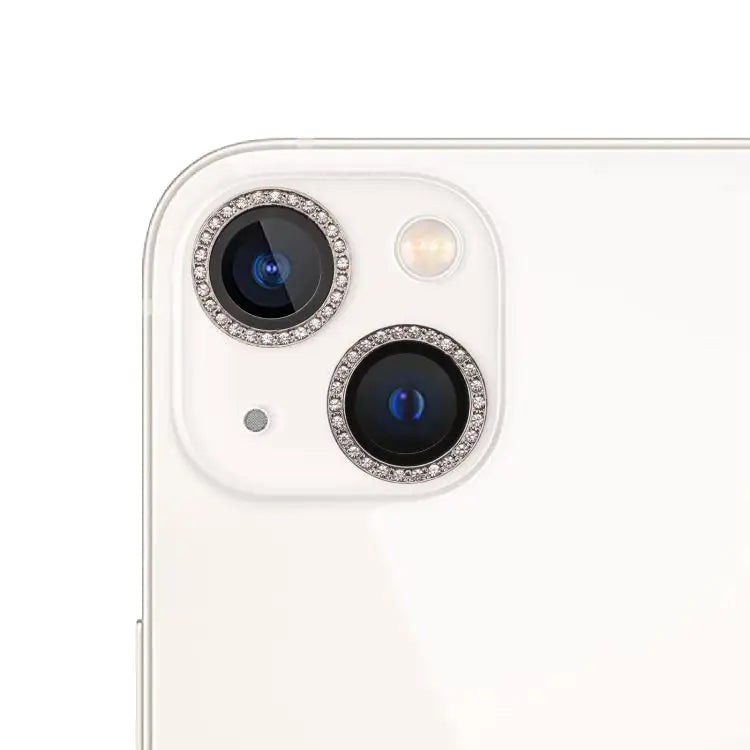 9H Point Drill Camera Lens Protector Circle For iPhone 13 - For iPhone 13 / Silver - Apple Accessories
