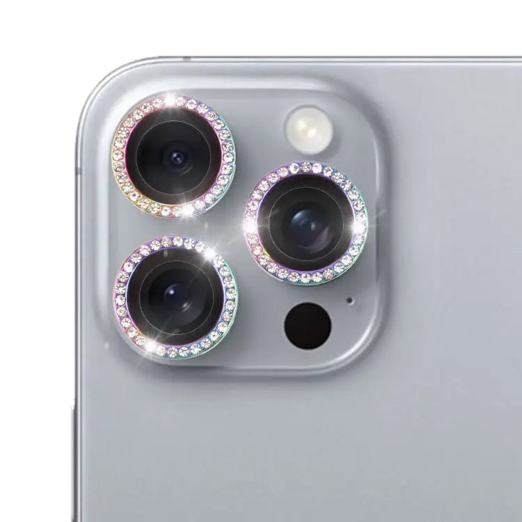 9H Point Drill Camera Lens Protector Ring For iPhone 16 Pro / 16 Pro Max - For iPhone 16 Pro / 16 Pro Max / Colorful