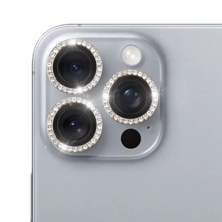 9H Point Drill Camera Lens Protector Ring For iPhone 16 Pro / 16 Pro Max - For iPhone 16 Pro / 16 Pro Max / Black
