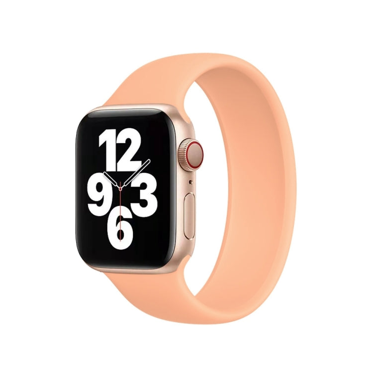 For Apple Watch Series 10 42mm / 9&8&7 41mm / SE 3&SE 2&6&SE&5&4 40mm / 3&2&1 38mm Solid Color Elastic Silicone Watch Band, Size:L 156mm