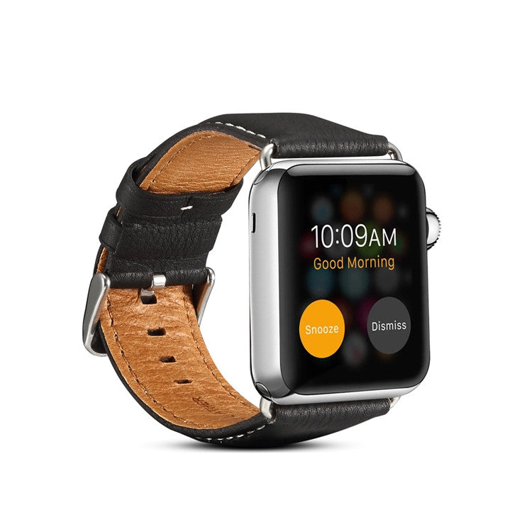 Denior Environmental Luxury Car Watch Leather Watch Band for Apple Watch Ultra 49mm&Watch Ultra 2 49mm / Series 10 46mm / 9&8&7 45mm / SE 3&SE 2&6&SE&5&4 44mm / 3&2&1 42mm