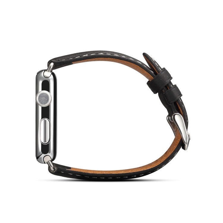 Denior Environmental Luxury Car Watch Leather Watch Band for Apple Watch Ultra 49mm&Watch Ultra 2 49mm / Series 10 46mm / 9&8&7 45mm / SE 3&SE 2&6&SE&5&4 44mm / 3&2&1 42mm