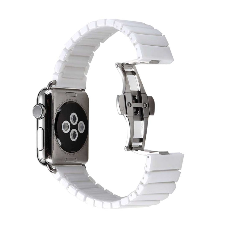 For Apple Watch Ultra 49mm&Watch Ultra 2 49mm / Series 10 46mm / 9&8&7 45mm / SE 3&SE 2&6&SE&5&4 44mm / 3&2&1 42mm Delicate Ceramics Wrist Watch Band, 42mm