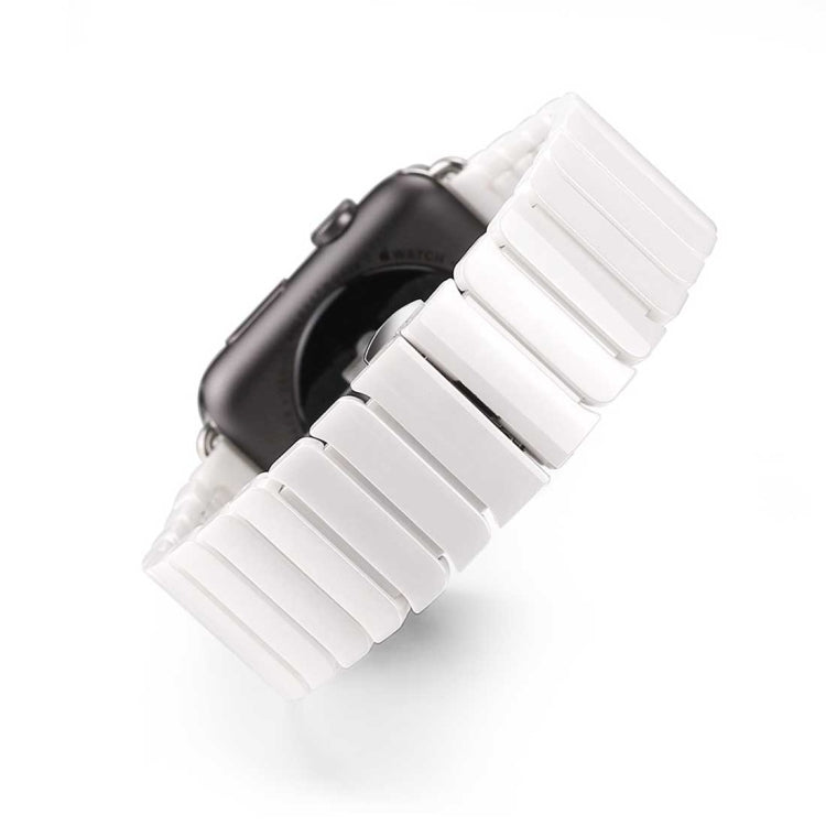 For Apple Watch Ultra 49mm&Watch Ultra 2 49mm / Series 10 46mm / 9&8&7 45mm / SE 3&SE 2&6&SE&5&4 44mm / 3&2&1 42mm Delicate Ceramics Wrist Watch Band, 42mm